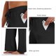 thumbnail image 4 of Pantalones informales ligeros, pantalones de pierna ancha, pantalones elásticos con bolsillo para mujer, pantalones sueltos, pantalones de pierna ancha, calidad superior, 4 of 5