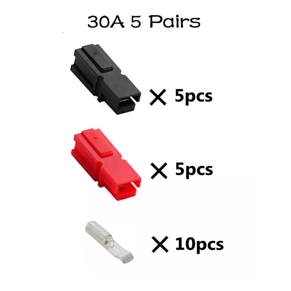 5/10/20/30/40/50/100 Pairs 30 Amp 45 Amp Plug fits Anderson Powerpole Connector
