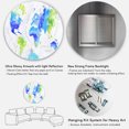 thumbnail image 5 of Designart 'World Map In Blue and Green' Modern Circle Metal Wall Art 11x11 - Disc of 11, 5 of 5