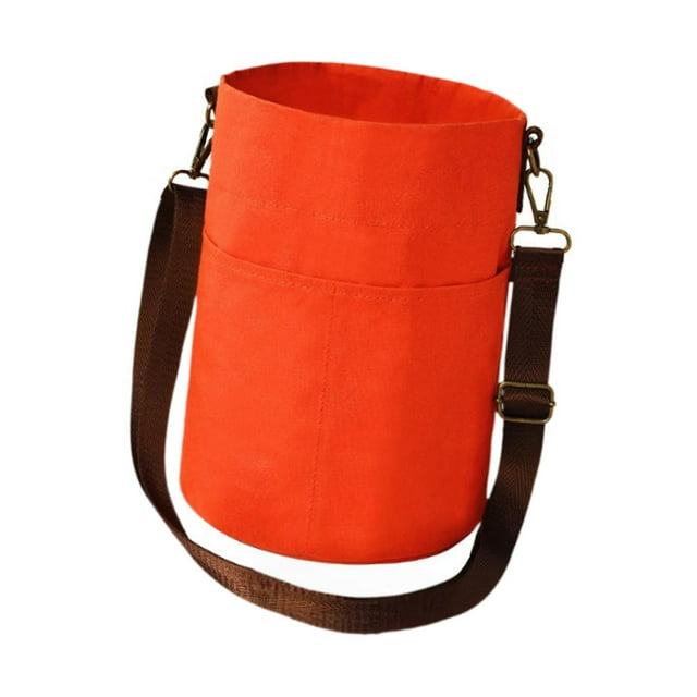 Organizador de almacenamiento de hilo, bolsa de tejer, suministros de bordado portátil, bolso de ganchillo, regalo para principiantes, bolsa de hilo Naranja