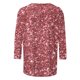 thumbnail image 4 of Tejiojio Women's Sequin Top Round Neck 3/4 Sleeves Sparkly Casual Party Blouse S-2XL, 4 of 5