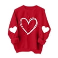 thumbnail image 1 of Wo-Fusoul Chandail à Capuchon de la Saint-Valentin pour Enfants, Manches Longues Doublé en Molleton Coupe Ample Décontracté à Imprimé Col Rond, pour Garçons et Filles de 1 à 13 Ans, 1 of 5