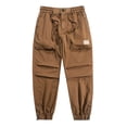 thumbnail image 1 of Pantalon de Travail Homme Printemps Été Décontracté Cargo Ample Léger Extensible Long Pantalon Homme Décontracté Café m, 1 of 3