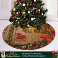 thumbnail image 6 of FMSHPON New Year Xmas Interior Fireplace Xmas Christmas Tree Skirt Stand Mat for Holiday Party Decoration Indoor Outdoor 36 inches, 6 of 6