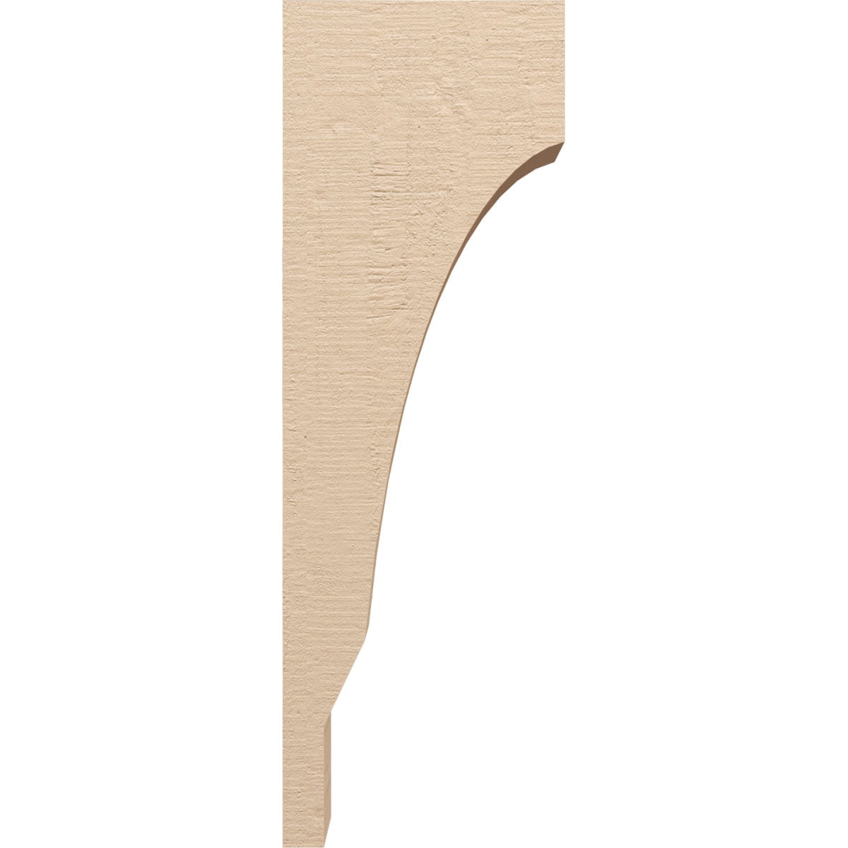 6"W x 12"D x 36"H Thin Moab Rough Cedar Woodgrain TimberThane Corbel, Primed Tan