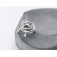 thumbnail image 2 of Silver ring, multi-tiered silver chain, shiny zirconia, 2 of 4