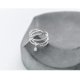 thumbnail image 2 of Silver ring, multi-tiered silver chain, shiny zirconia, 2 of 4