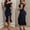 Black, variant on Elegant Women Casual Tennis Dress for Everyday Wear with Slit Shoulder Loose Fit Solid Knit Ruffle Detail Red XL
