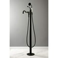 thumbnail image 2 of Kingston Brass Freestanding Tub Faucet, Matte Black, Freestanding KS7130ABL, 2 of 7