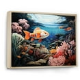 thumbnail image 2 of Designart "Reef Depths Underwater Coral art painting V" Coral Floater Framed Canvas Wall Art, 2 of 7