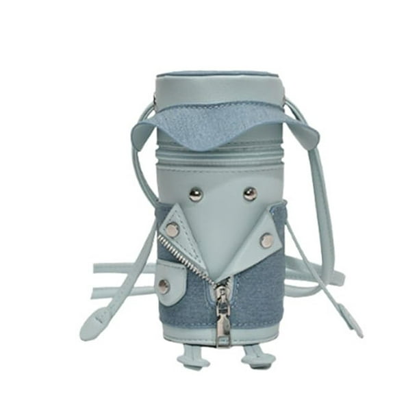 Bolso bandolera de moda con forma de vaso de agua. Un chopper.
