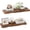 Golden Oak Finish, variant on Floating Shelves for Wall 24 Inch Wooden Floating Shelves Live Edge Shelf with Unique Natural Grain Wall Mounted Rustic Pine Wood Shelf for Living Room Bedroom Kitchen Bathroom (Natural)