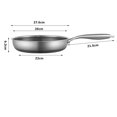 thumbnail image 1 of Stainless Steel Frying Pan Nonstick Honeycomb Fry Pan With Lid Induction Ceramic Electric Gas Cooktops Compatible KC0480, 1 of 15