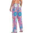 thumbnail image 6 of Floral Daisy Pattern Ghost Pajama Pants, Men's Lounge Pants Light with Drawstring and Pockets, Christmas New Year Birthday Father's Day Gifts, 6 of 7