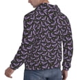 thumbnail image 6 of Goofa Bat Purple for Men's Hooded Sweatshirt - Lightweight Pullover Hoodie with Kangaroo Pocket, Perfect for Everyday Wear-Medium, 6 of 7