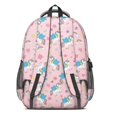 thumbnail image 3 of Unicorn and Wing Pink Pattern Backpack for School, Cute School Bag with Adjustable Shoulder Straps and Padded Back, 16.9"x12.6"x5.9", 3 of 5