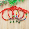 thumbnail image 4 of Pulsera de cuerda de colores con forma de tigre para niños y adultos, hecha a mano, con forma de bolsita, campana de cuerda de mano y zongzi, para el Festival del Barco Loong, 4 of 4