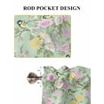 thumbnail image 6 of Sage Green Spring Floral 2 Panel Kitchen Curtains for Small Windows, Elegant Farmhouse Flowers Birds Watercolor Bathroom Tier Curtain, Short Window Treatment for Bedroom/Living Room 55"x36", 6 of 6