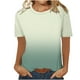 thumbnail image 5 of Camisas de Manga Corta para las Mujeres Imprimir Cuello Redondo Blusa, Camiseta de Moda para Verano Y Primavera Casual, 5 of 5