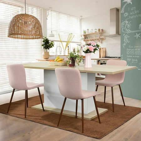 - HOMYCASA Solid Wood Extendable Dining Table Rectangle Kitchen Dining Table Beech&White