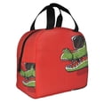 thumbnail image 2 of Fotbe Cool Crocodile With Sunglasses Bolsa Térmica con Estampado y Forro de Aluminio Grueso Bolsa de Almuerzo con Bolsillo Frontal para Hombres y Mujeres, Ideal para Trabajo, Escuela, 2 of 8