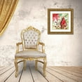 thumbnail image 3 of Loreth, Lanie 26x26 Gold Ornate Wood Framed with Double Matting Museum Art Print Titled - Poinsettia and Cardinal I, 3 of 4