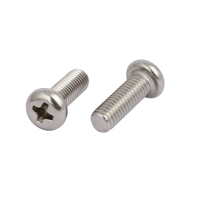 M5 x 15mm 304 Stainless Steel Round Head Machine Screws Bolt 50pcs