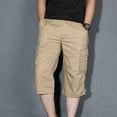 thumbnail image 5 of Besolor Mens Below Knee Cargo Shorts Casual Baggy Outdoor Hiking Workout Straight Leg 3/4 Capri Pants with Pockets, 5 of 5