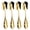 Golden, variant on Shoreew 4Pcs Stainless Steel Ice Cream Spoons Retro Square Head Dessert Coffee Shovel Sorbet Yogurt Cake Jelly Serving Utensil Set Kitchen Gadget