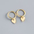 thumbnail image 1 of Pendientes de plata de ley S925 con temperamento INS de corazón, hebilla para la oreja, pendientes de botón de plata pequeños y frescos de Super Fairy, 1 of 6