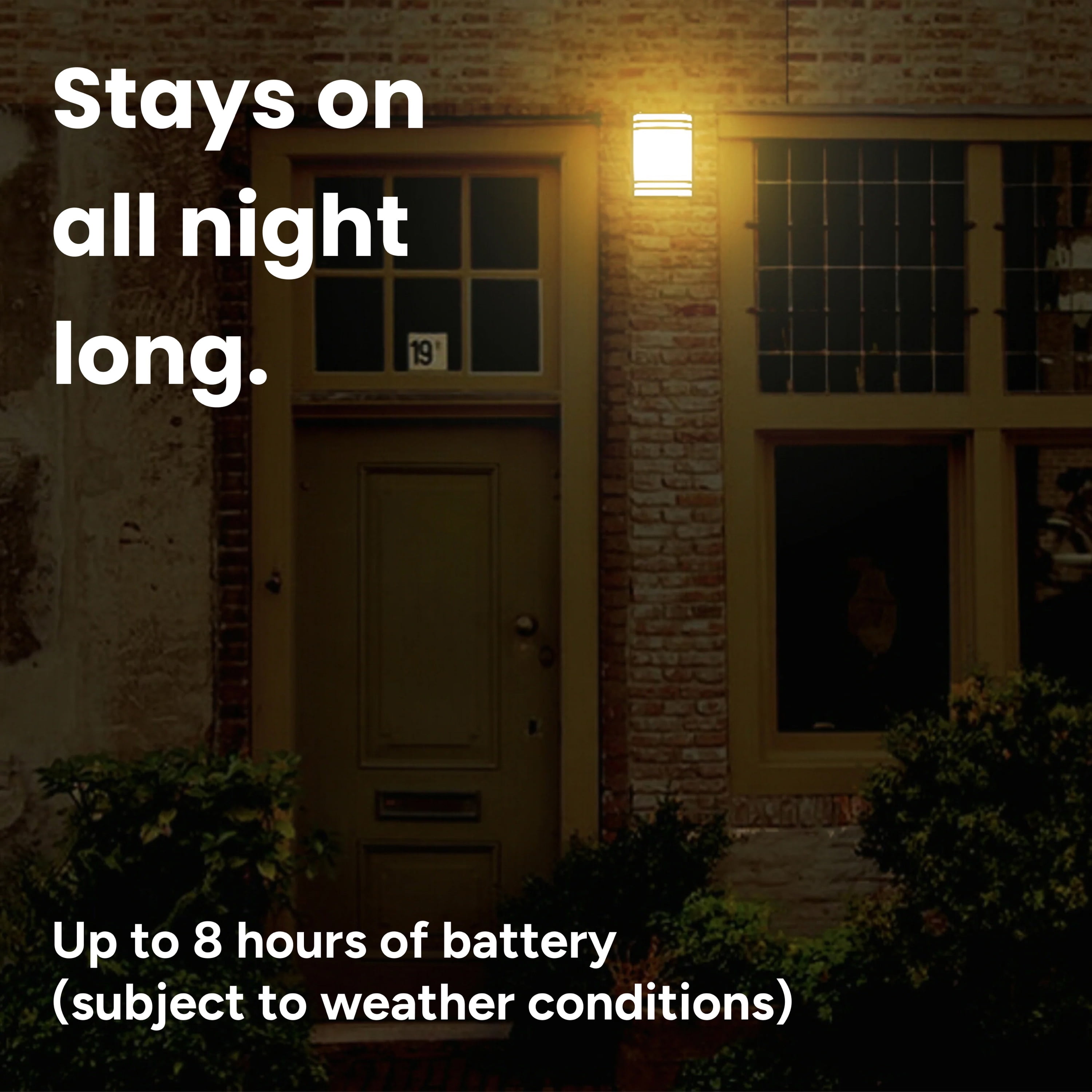 Techko Solar Wall Light - Amber or White Light