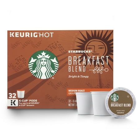 Starbucks Breakfast Blend K-Cup Coffee Pods, Medium Roast, 32 Count
