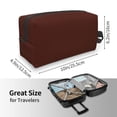 thumbnail image 3 of Uemuo Brown Pattern Portable Toiletry Bags with Handle, Waterproof travel Make up Bags for Women, Large Capacity Travel Cosmetic Bags, 3 of 9