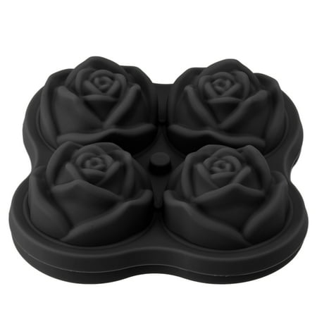 

Flower Shape Ice Tray 4 Holes Silicone 4 Grids Ice Tray For Restaurant Black Sky Blue