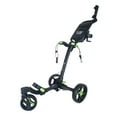 thumbnail image 2 of Axglo V2 Golf Push Cart - 3-Wheel - Patented 1-Step Folding System - Black/Green, 2 of 4