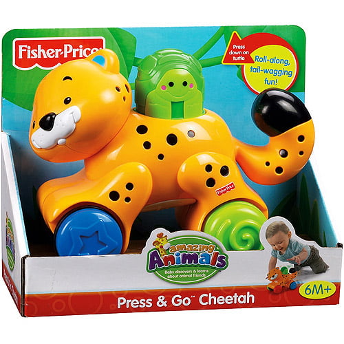Cheetah Fisher-Price Amazing Animals Press and Go Infant Baby Toddler Toy 