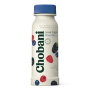 Chobani Greek Yogurt Drink Low Fat, Mixed Berry With 10g of Protein, 7 oz Plastic Bottle