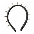 thumbnail image 1 of Diadema Steampunk para mujer, tocado de cuero sintético para regalos, festivales, fiestas de Halloween Negro, 1 of 8