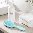 thumbnail image 3 of Scalp Massage Shampoo Brush, Silicone Large Tapered Bristles Long Handle Blue 1 Pack, Shower Hair Scrubber for All Hair Types, Gently Clean Scalp Unclog Follicles Reduce Hair Loss Promote Blood Circu, 3 of 4