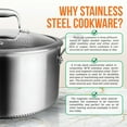 thumbnail image 3 of NutriChef Stew Pot with Glass Lid - Triply Stainless Steel Cookware, DAKIN Etching Non-Stick Coating Inside and Outside, 3 of 9