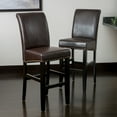 thumbnail image 2 of Angela 30" Full Back Faux Leather Bar Stool (Set of 2), Brown, 2 of 5