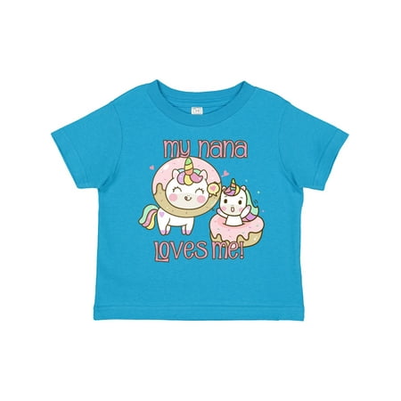

Inktastic My Nana Loves Me Unicorn Gift Toddler Boy or Toddler Girl T-Shirt