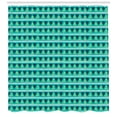 thumbnail image 3 of Ethnic Shower Curtain, Doodle Geometric Design with Stripes Triangles Lines and Spots Print, Fabric Bathroom Set with Hooks, 69W X 84L Inches Extra Long, Teal Turquoise Yellow, by Ambesonne, 3 of 3