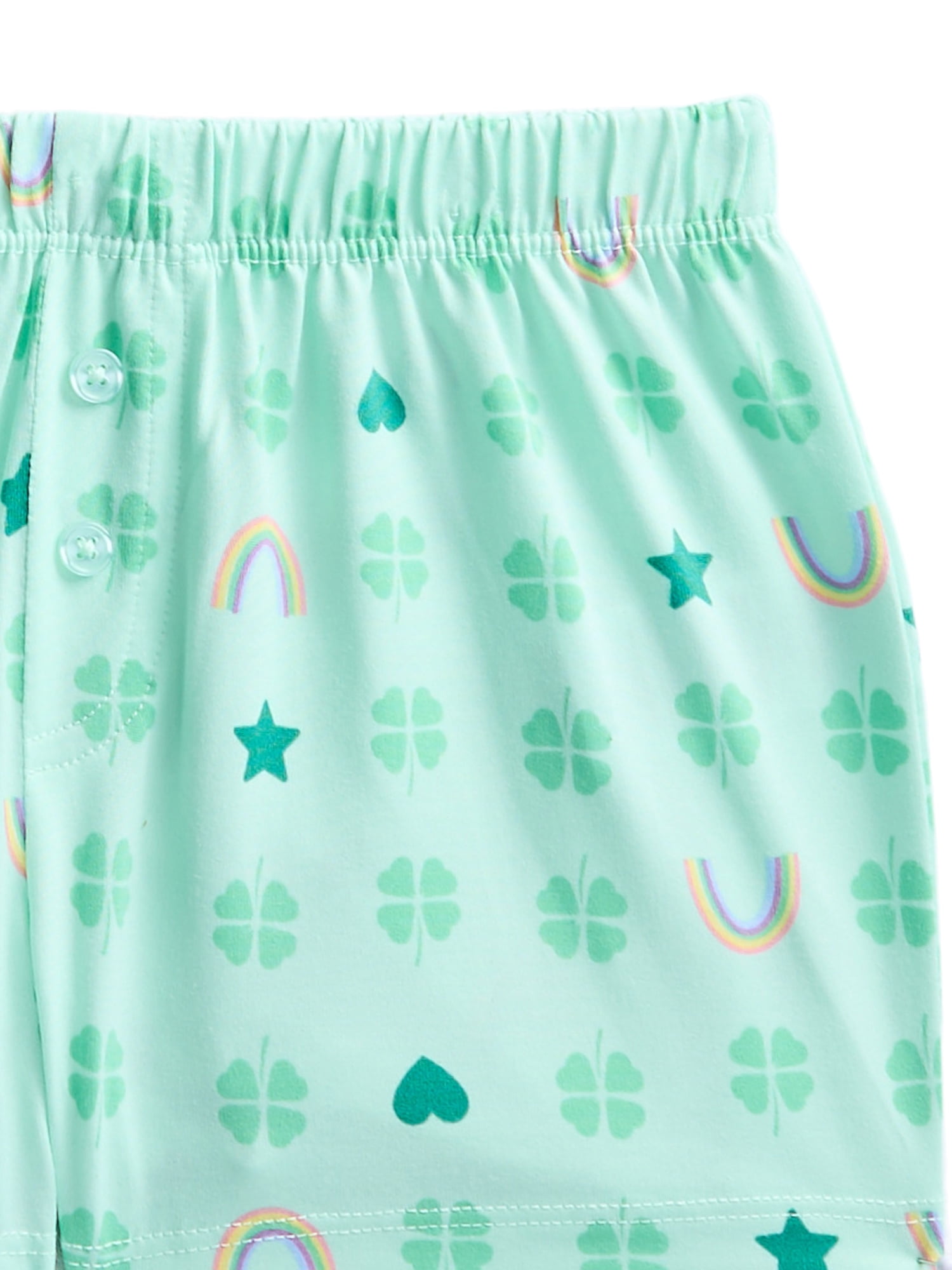 Wonder Nation Girls Short Sleeve Tee and Shorts Pajama Set, 2-Piece, Sizes 4-18