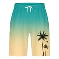 thumbnail image 4 of Swimming Trunks For Men's, Knee Length Long with Inner Swimming Shorts Drawstring Elastic Waist Beach Shorts With Printed Casual Soft, 4 of 4
