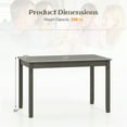 thumbnail image 3 of Gymax 48'' Wooden Dining Table for 4 People w/ Rubber Wood Legs Rectangular Table Gray, 3 of 10