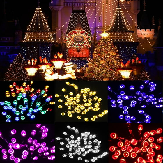 17ft 50 Led Solar Powered String Light Xmas Wedding Party Fairy Lights Home Patio Indoor Outdoor Garden Tree Decor Waterproof