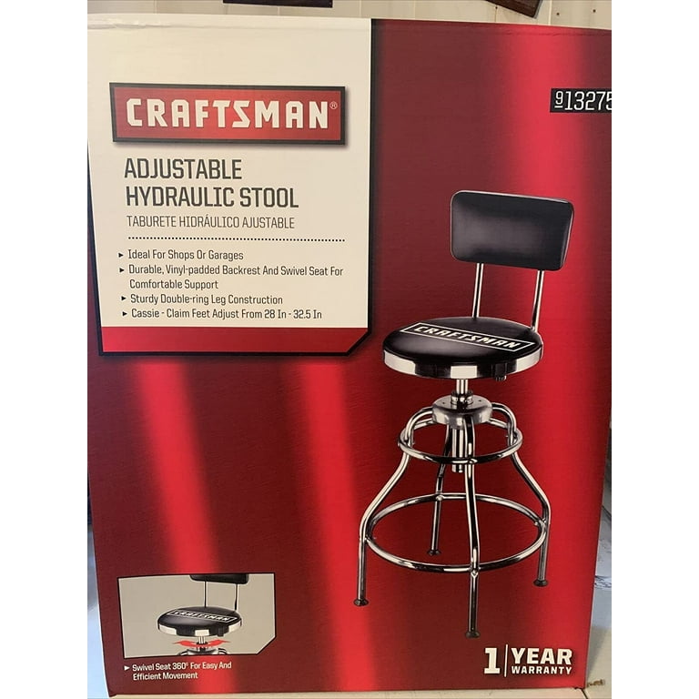 Craftsman shop online stool with backrest