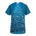 thumbnail image 5 of Fiudx Camisas para Mujer Blusa de Manga Corta con Cuello En V para Mujer, Uniforme de Pascua con Bolsillos Impresos, Blusa de Enfermería, 5 of 5