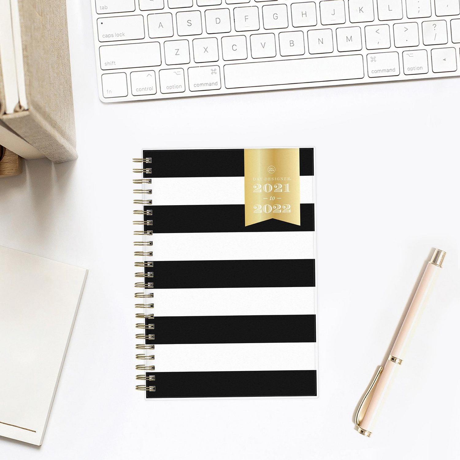 Day Designer Black Stripe Medium Weekly/Monthly Planner for 2021-2022